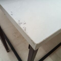 リユースのサカイ栃木店★ジモティ割あり★  テーブル ホワイト×ブラック W75×D75×H32 クリーニング済み TC11487の画像