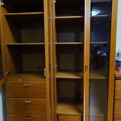 浜本工芸の家具３点セット　No.3500TVボード・No.3500ミドルボード・No.3500AVタワーB［左］定価368,500円の画像