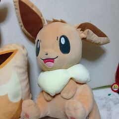ポケモン　イーブイ、クッション＆がま口＆特大ぬいぐるみセットの画像