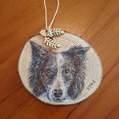 素敵なクリスマスプレゼント! ペットウッドスライスアート!の画像