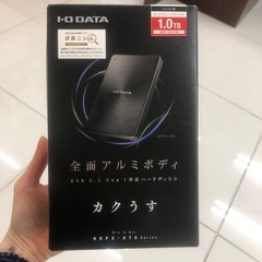 I・O DATA カクうす ポータブルHDD HDPX-UTA1.0Kの画像