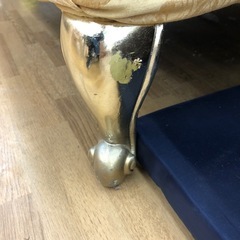 【ドリーム川西店御来店限定】☆ジモティー見たよ♪割引☆2Pソファ　ダムスク柄　クリーニング済み 【2125560000032873】の画像