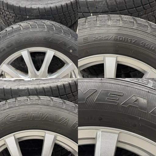【溝あり】225/60R17 スタッドレス ホイール付