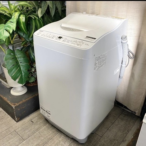 乾燥機能☆2024年製ほぼ新品のシャープ6.5kgサイズ！なんと配送も回収も込みの価格