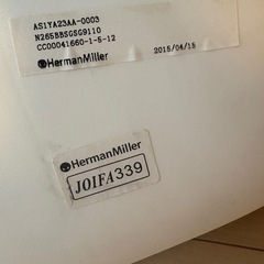 ハーマンミラー セイルチェア オフィスチェア アームレスの画像