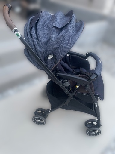 Aprica ラクーナクッションフリー ベビーカー ネイビー レザー　価格交渉可