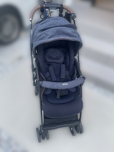Aprica ラクーナクッションフリー ベビーカー ネイビー レザー　価格交渉可