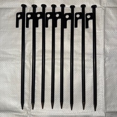 鍛造ペグ 29cm 8本 収納袋付きの画像