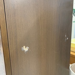 美原店 モールガラス扉 木製 キャビネット 縦長 サイドキャビネット　レトロ の画像