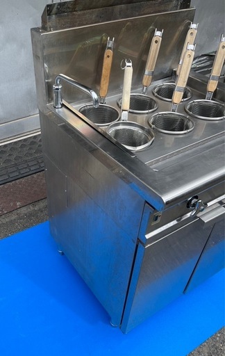 【動確済み】フジマック 業務用 ゆで麺器 FGNB606006A LPガス 6テボ 角槽 幅600×奥600×高800 ゆで麺機 茹で