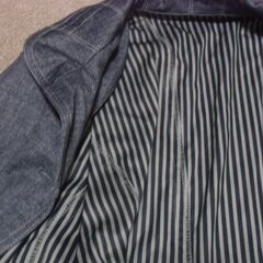 未使用 カジュアル 紺×縞 レディース ジャケット M お譲りします。の画像