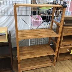 【ドリーム川西店御来店限定】☆ジモティー見たよ♪割引☆木製4段シェルフ　クリーニング済み 【2125560000033946】の画像