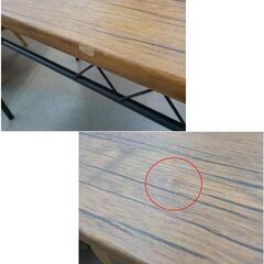 ダイニングセット アイアンフレーム 木目調天板 テーブル幅110㎝ チェア×2脚 食卓セット ブラウン インダストリアル　西岡店 の画像