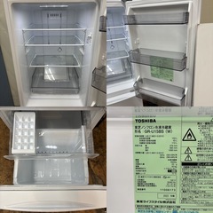 I401 🌈 2022年製の高年式♪ TOSHIBA 冷蔵庫 (153L) 2ドア ⭐ 動作確認済 ⭐ クリーニング済の画像