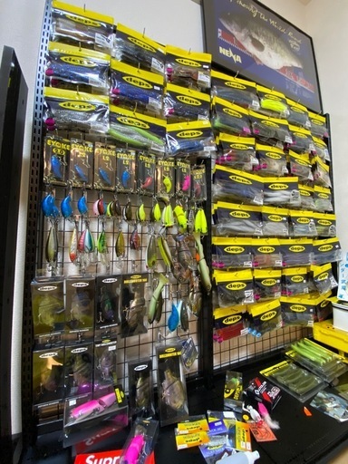 ルアー陳列棚、業務用ラックレール