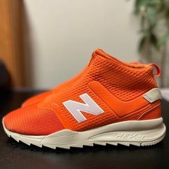 「美品 27.5 cm 新品同様 New Balance 247 Mid Zip オレンジ」の画像