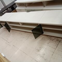 リユースのサカイ栃木店★ジモティ割あり★  TV台 ホワイト W180×D39×H32 クリーニング済み TC11488の画像