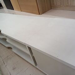 リユースのサカイ栃木店★ジモティ割あり★  TV台 ホワイト W180×D39×H32 クリーニング済み TC11488の画像