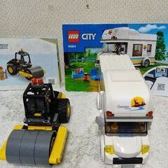 レゴブロック　キャンピングカー＆スチームローラーの画像
