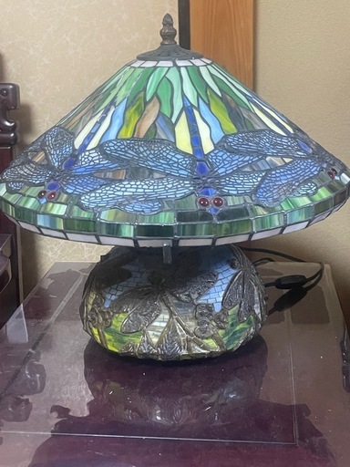 とんぼ◇４灯大型ステンドグラス ◇ティファニー風ランプ ◇ テーブルランプ