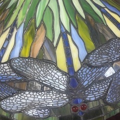 とんぼ◇４灯大型ステンドグラス ◇ティファニー風ランプ ◇ テーブルランプの画像