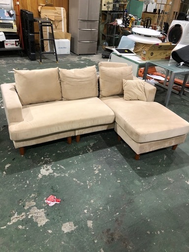 L字ソファ ベージュ