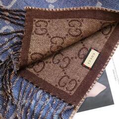 GUCCI グッチ ダブルフェイス マフラー スカーフの画像