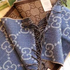 GUCCI グッチ ダブルフェイス マフラー スカーフの画像
