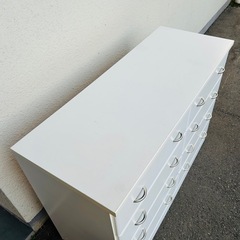 2列4段チェスト　収納家具　白家具　衣類収納　永野家具　SA・FU
　の画像