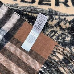 BURBERRY バーバリー ダブルフェイス マフラー チェック エッジング 両面の画像