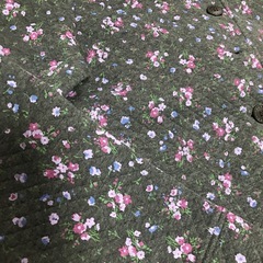 M サイズ　ニッセン　ジャケット　キルト　花柄　グレーの画像