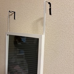 ドア掛け　ミラー　ホワイトの画像