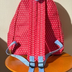ドット柄 リュックサック ピンク かわいい 大きめ 撥水 カジュアル 未使用　韓国ファッションの画像
