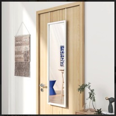 ドア掛け　ミラー　ホワイトの画像