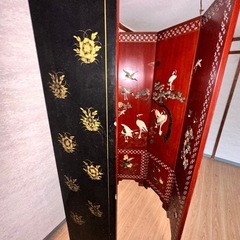 (決まりました)　【希少】螺鈿衝立　背景　仕切り　伝統の画像