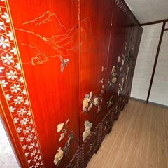 (決まりました)　【希少】螺鈿衝立　背景　仕切り　伝統の画像