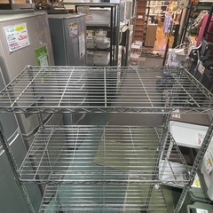 【リサイクルサービス八光】幅90㎝　キャスター付き　4段メタルラックの画像
