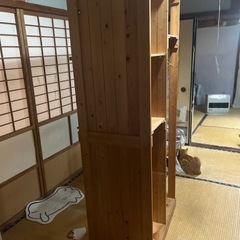 木製ラック　シェルフ　
ハンガーラック付き　DIY 手作り の画像