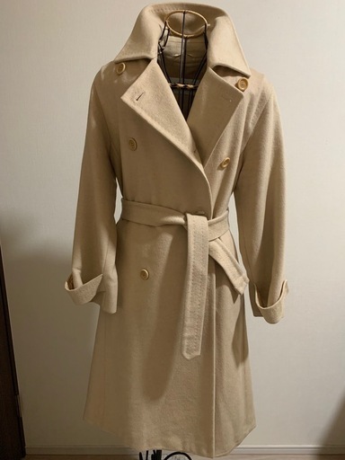 Max Mara 白タグ ベルト付　ロングコート