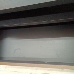 リユースのサカイ栃木店★ジモティ割あり★  TV台 ブラック×ブラウン W100×D37×H40.5 クリーニング済み TC11493の画像