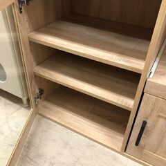 【ジャングルジャングル石津店】マナベインテリア　キッチンボード　76カウンターワゴン　ジオ　幅76㎝　収納家具 新生活 堺市 西区 堺区 石津の画像