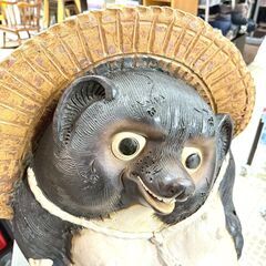 信楽焼 置物 狸 縁起物 オブジェ インテリア 特大サイズの画像