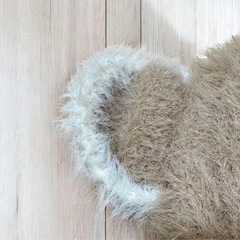 【新品】くま耳 ふわふわ ニット帽 ボア内側 あったか もこもこ 防寒 冬の画像