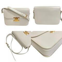 セリーヌ CELINE ショルダーバッグ クラシックトリオンフ 斜め掛け 187363 ホワイトの画像