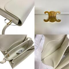 セリーヌ CELINE ショルダーバッグ クラシックトリオンフ 斜め掛け 187363 ホワイトの画像