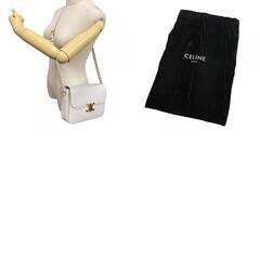 セリーヌ CELINE ショルダーバッグ クラシックトリオンフ 斜め掛け 187363 ホワイトの画像