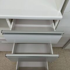 ★リユースのサカイ高崎店★TJ13253 (株)松田家具 レンジボード 白 H198×D48.5×W88.5 クリーニング済みの画像