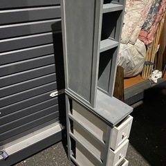 隙間収納棚　スリム　チェスト　アンティーク調の画像