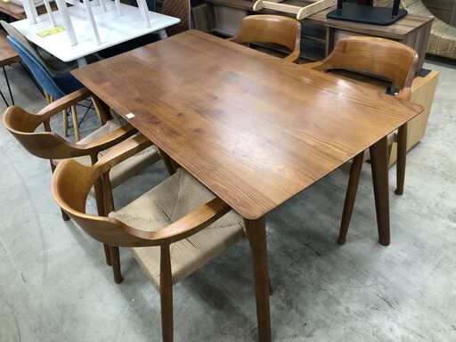 【ジャングルジャングル石津店】タンスのゲン　ダイニングセット　4人用セット　天然木　　堺市 西区 東区 北区 南区 堺区 石津