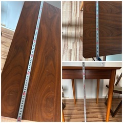 ダイニングテーブル、折り畳み椅子の画像